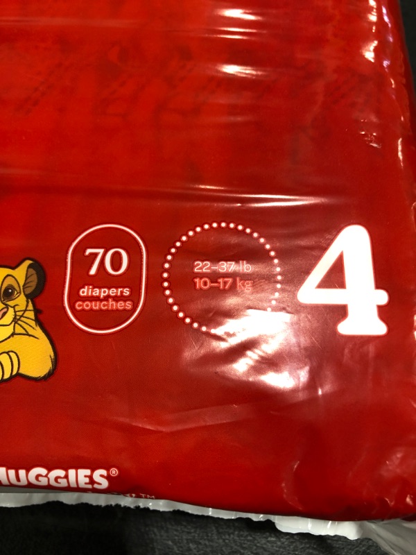 Photo 1 of Huggies Little Movers Baby Disposable Diapers - SIZE 4, 70 COUNT. PHOTO FOR REFERENCE, 70 COUNT TOTAL. 

