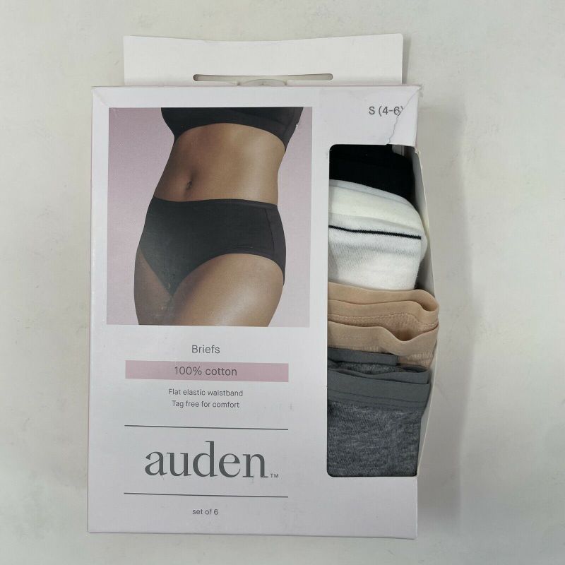 Photo 1 of Auden Womens Panties Briefs Small Seamless Elastic Waist Tagless 5 Pack SIZE SMALL 4-6.
