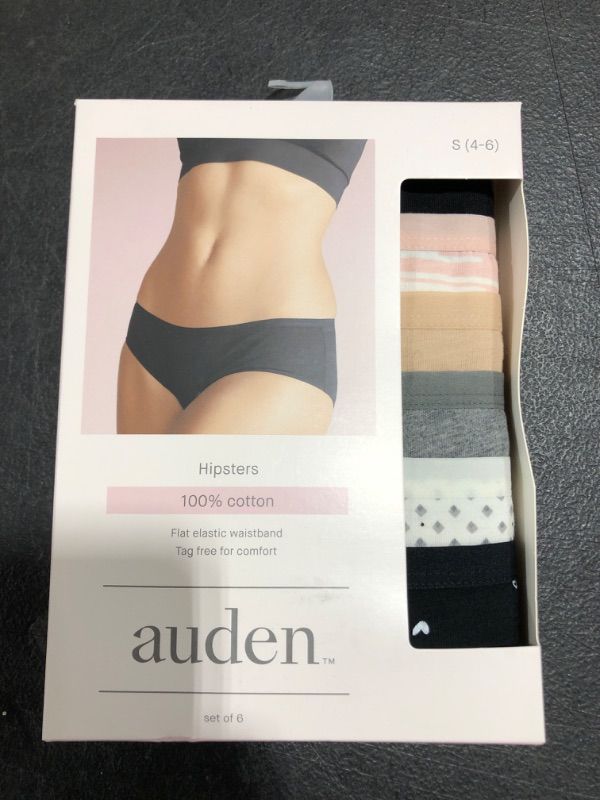 Photo 2 of Auden S / (4-6) Women's Hipster 6 Pack of Underwear 100% Cotton
