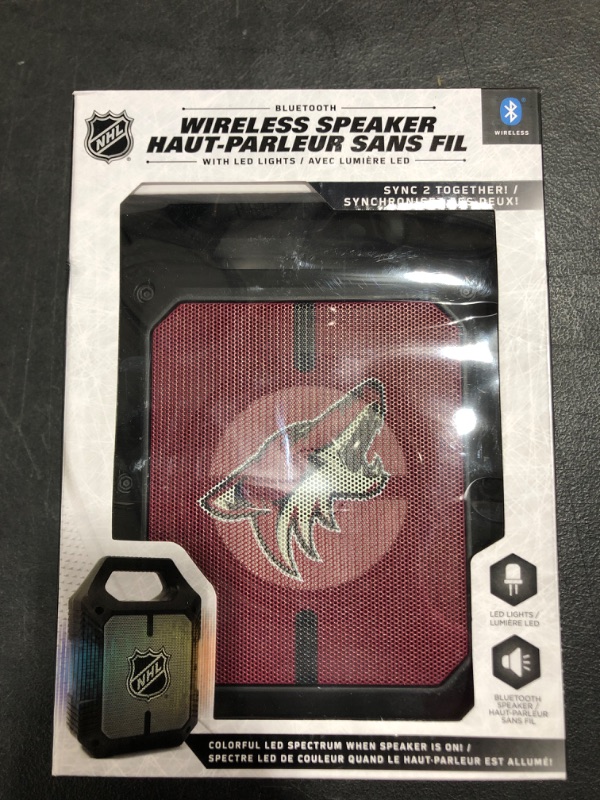 Photo 1 of NHL LED WIRELESS SPEAKER ARIZONA COYOTES. FACTORY SEALED.