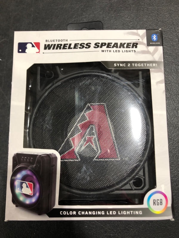 Photo 1 of BLUETOOTH WIRELESS LED SPEAKER MLB ARIZONA DIAMONDBACKS. FACTORY SEALED. 