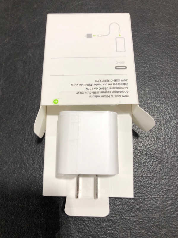 Photo 2 of APPLE 20W USB-C Power Adapter. OPEN BOX.

