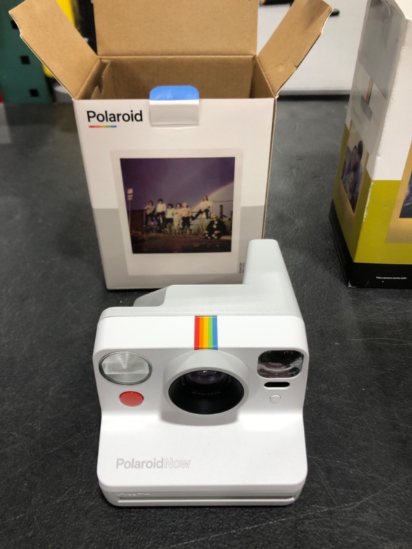 Photo 2 of Polaroid Now Instant Film Camera Bundle ( PRD 006185 ). OPEN BOX. PRIOR USE. MISSIN 1 PACK OF FILM.
