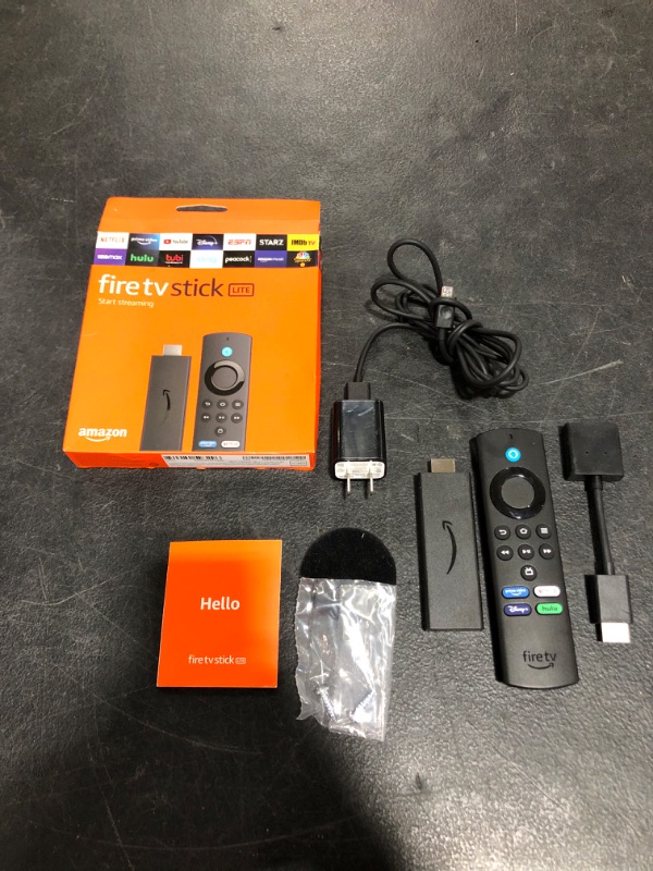 Photo 2 of Amazon - Fire TV Stick Lite HD Streaming Device - with Latest Alexa Voice Remote Lite. OPEN BOX PRIOR USE. 
