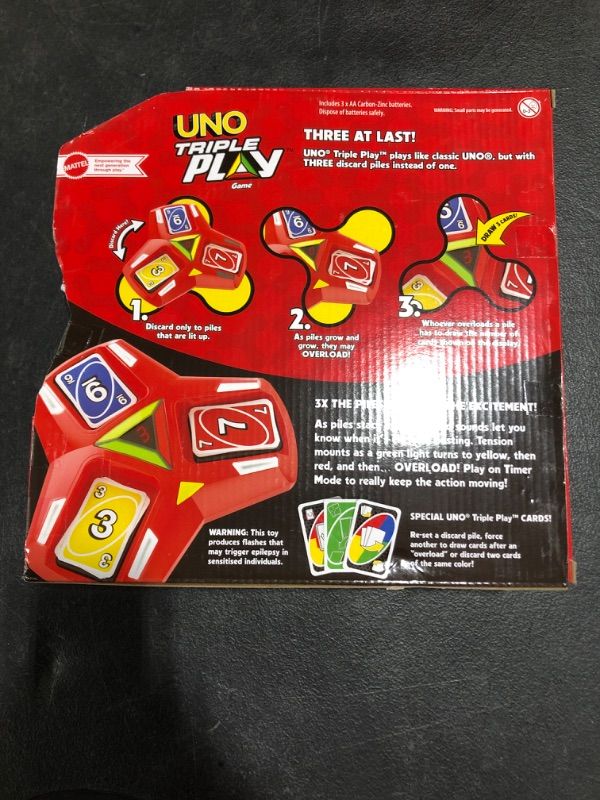 Photo 3 of Mattel UNO® Triple Play Card Game in Multi at Nordstrom
