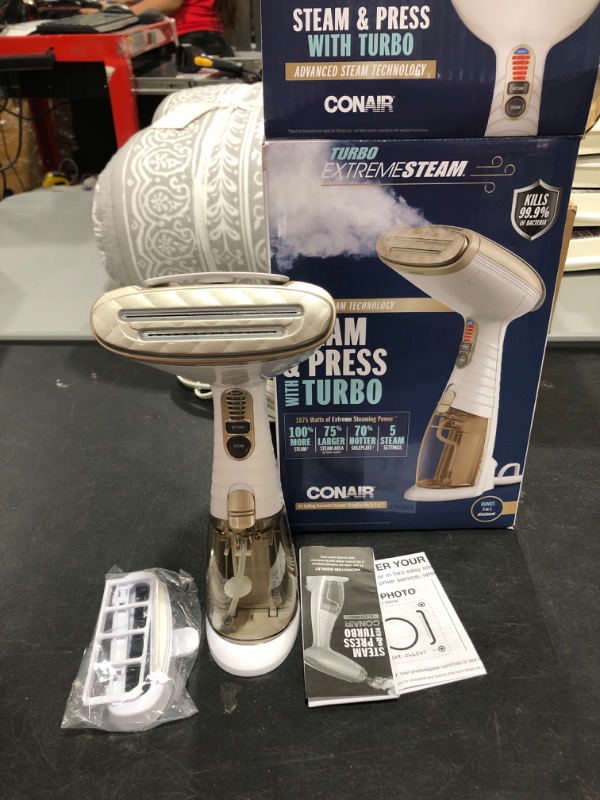 Photo 2 of Conair Turbo Extreme Steam Handheld Garment Steamer. OPEN BOX. 
