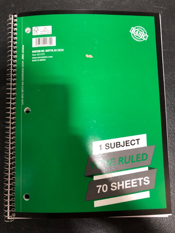 Photo 1 of LOT OF 50 - 1 SUBJECT WIDE RULED SPIRAL NOTEBOOKS. VARIOUS COLORS. 