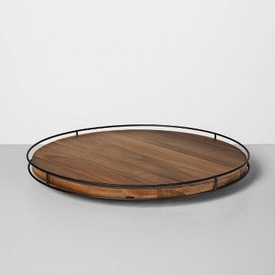 Photo 2 of 18" Lazy Susan - Hearth & Hand with Magnolia, Black Brown
