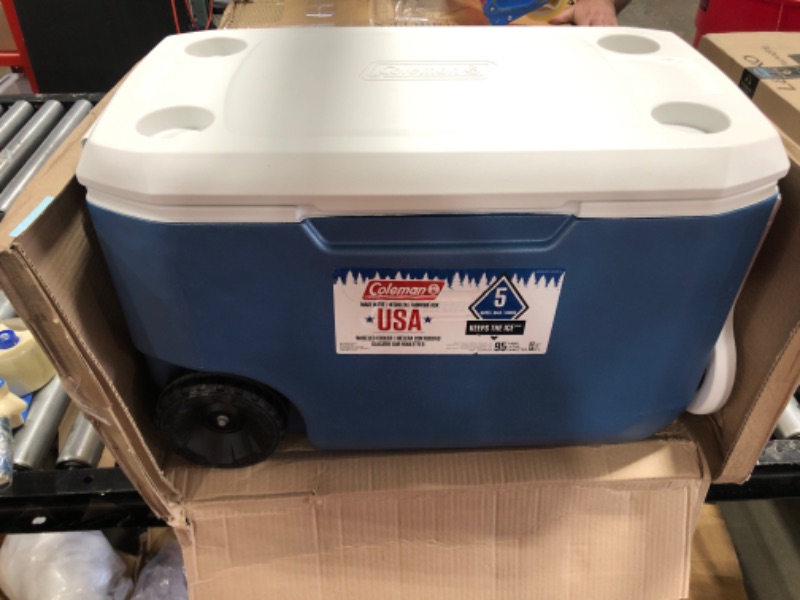 Photo 2 of Coleman Rolling Cooler 62 Quart Xtreme 5 Day Cooler with Wheels Wheeled Hard Cooler Keeps Ice Up to 5 Days