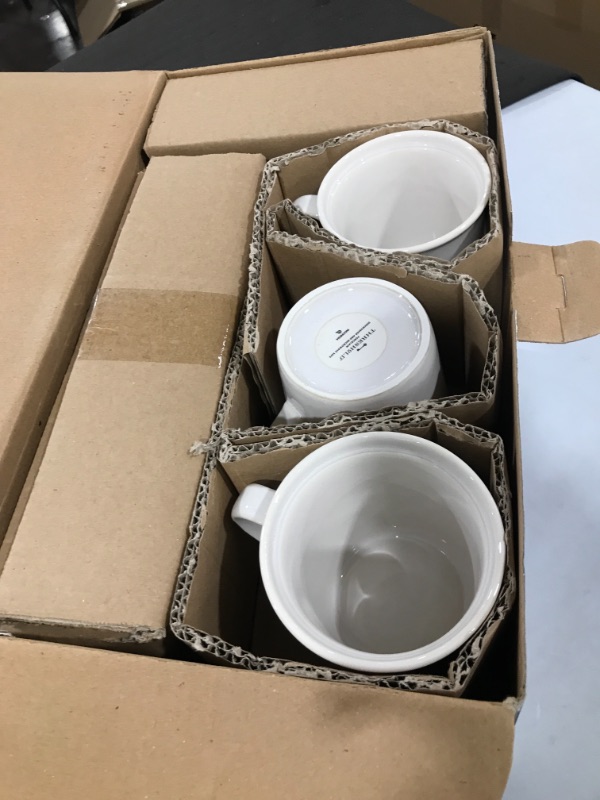 Photo 2 of 16pc Porcelain Woodbridge Dinnerware Set White - Threshold