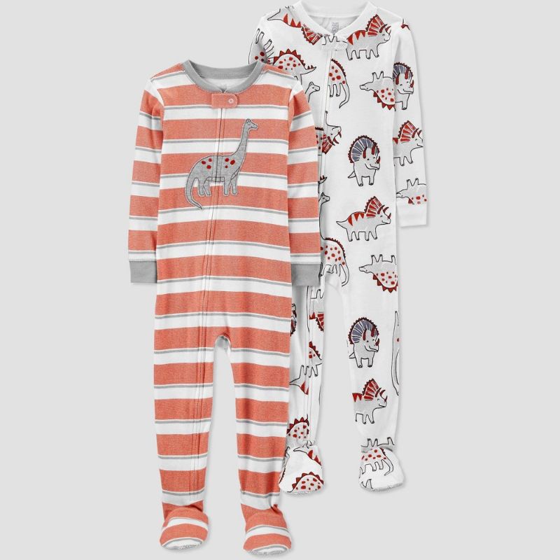 Photo 1 of Baby Boys' 2pk Dinosaurs Footed Pajama - Just One You® Made by Carter's SIZE 18 M
