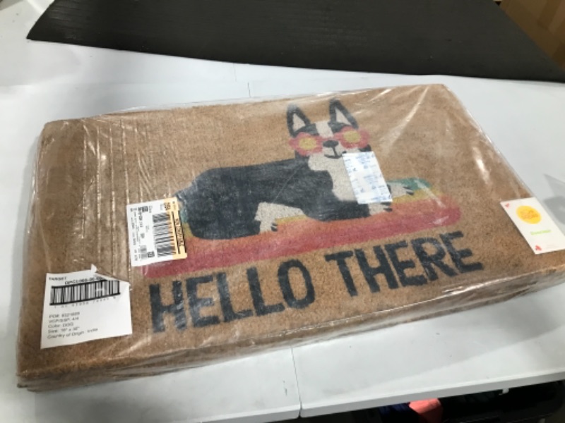 Photo 2 of 1'6"x2'6" Hello Summer Dog Doormat Natural - Sun Squad