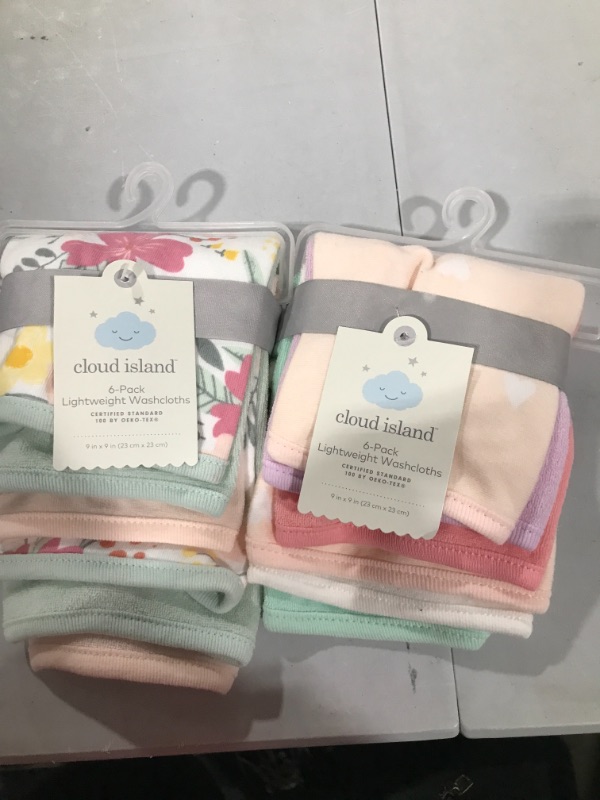 Photo 2 of Baby Girls' 6pk Washcloth Set - Cloud Island 2 PACK
