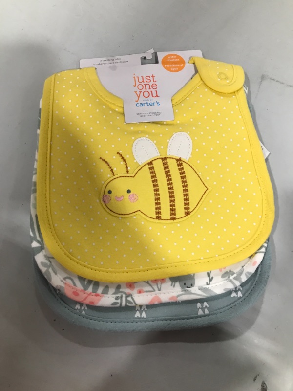 Photo 2 of Baby Girls' 3pk Bee Bib - Just One You® Made by Carter's Yellow
