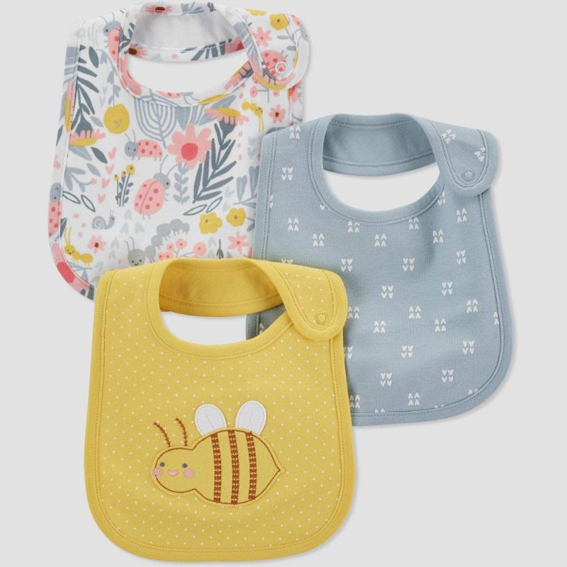 Photo 1 of Baby Girls' 3pk Bee Bib - Just One You® Made by Carter's Yellow
