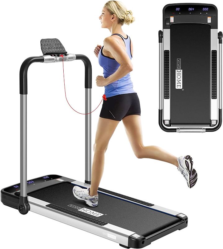 Photo 1 of ***SOLD FOR PARTS ONLY***VIVOHOME 2 in 1 Under Desk Electric Folding Treadmill 2.25HP with APP, Watch Remote Control, LED Display and 12 Preset Programs Portable Workout Running Jogging Walking Machine for Home Office
