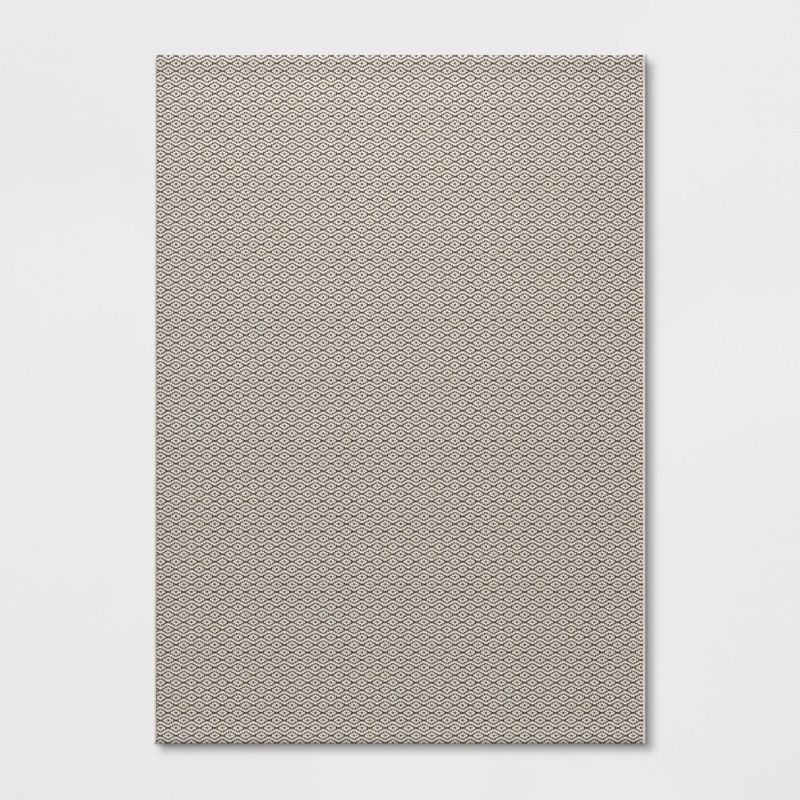 Photo 1 of 7' 10" X 10' Outdoor Rug Diamond Gray - Threshold
