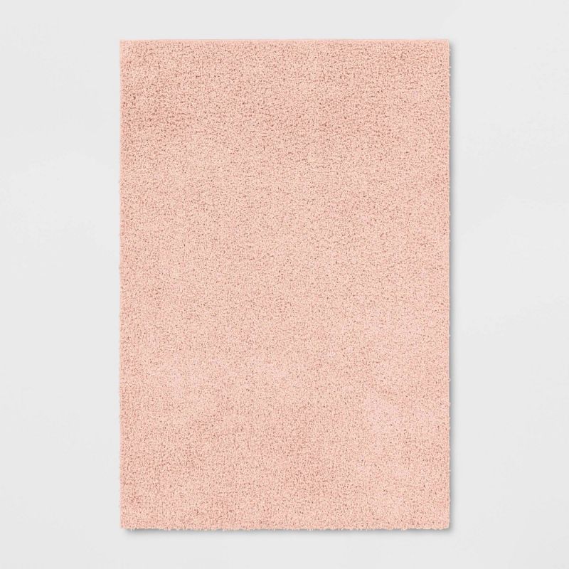 Photo 1 of 4'x5'5 Shag Rug Pink - Room Essentials
