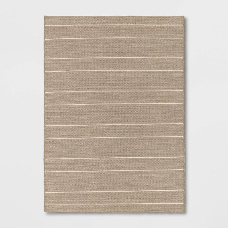 Photo 1 of 5' X 7' Thin Stripe Outdoor Rug - Threshold™
