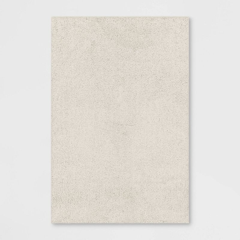 Photo 1 of 4'x5'5 Shag Rug Ivory - Room Essentials
