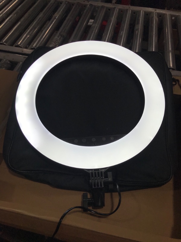 Photo 2 of 18 inch RGB Ring Light AMAZKER LED Ring Light with Stand and Phone Holder 25 Color Modes 55W 6000K Dimmable 10 Brightness Level Up to 5000 Lux Circle Light for Live Stream/Makeup/YouTube/Vlog/Selfie