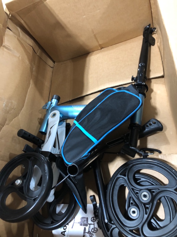 Photo 2 of (PARTS ONLY)Aojin Steerable Knee Walker Deluxe Medical Scooter for Foot Injuries Compact Crutches, 2022 Upgraded Model with Dual Rear on-Wheel Brake and Shock Absorption Under The Knee pad
