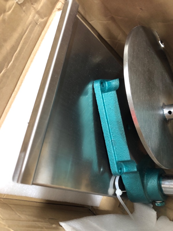 Photo 1 of VEVOR Pizza Dough Press Machine, 7.9" Pizza Pastry Press Machine w/ Dual Plates, 200mm Stainless-Steel Household Pizza Press w/ 0.2" Thick Disc, Dough Pastry Manual Press Machine w/ Cast Iron Base
