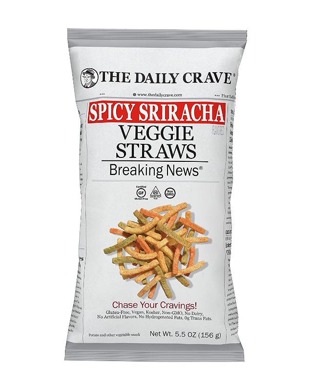 Photo 1 of (8 PACK)The Daily Crave Breaking News Veggie Straws 5.5oz (BEST BY 12/9/22)