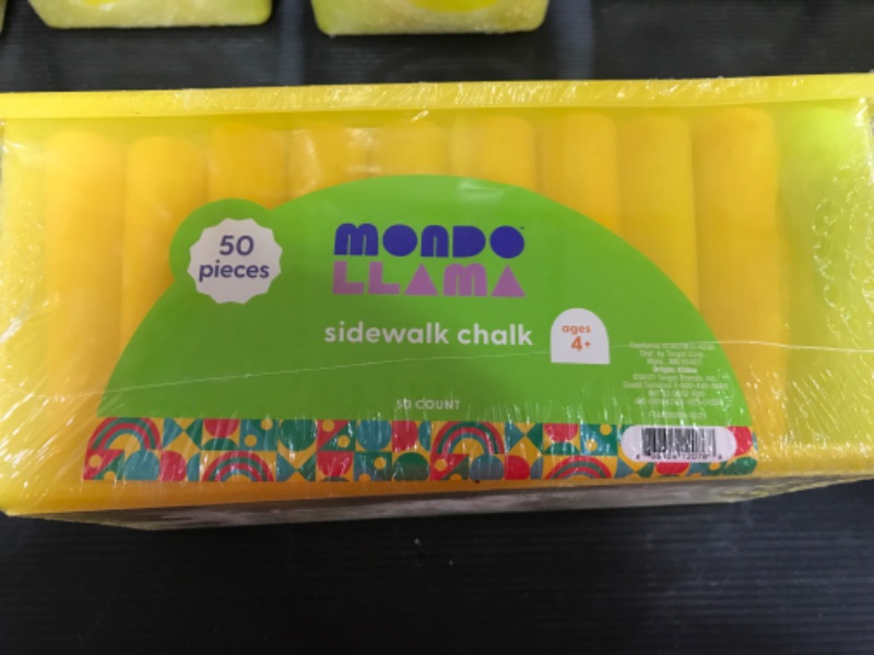 Photo 2 of 50ct Sidewalk Chalk Set Yellow Box - Mondo Llama