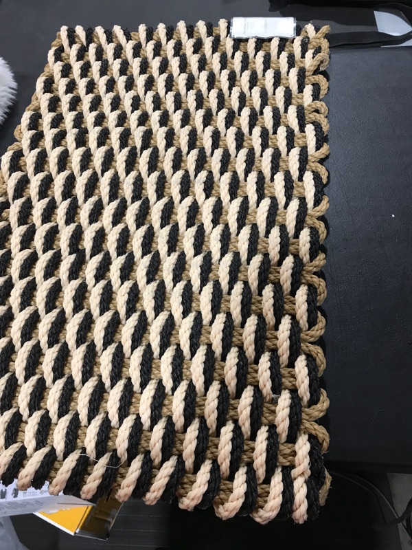 Photo 2 of 1'6x2'6 Rope Braided Basket Weave Doormat - Threshold