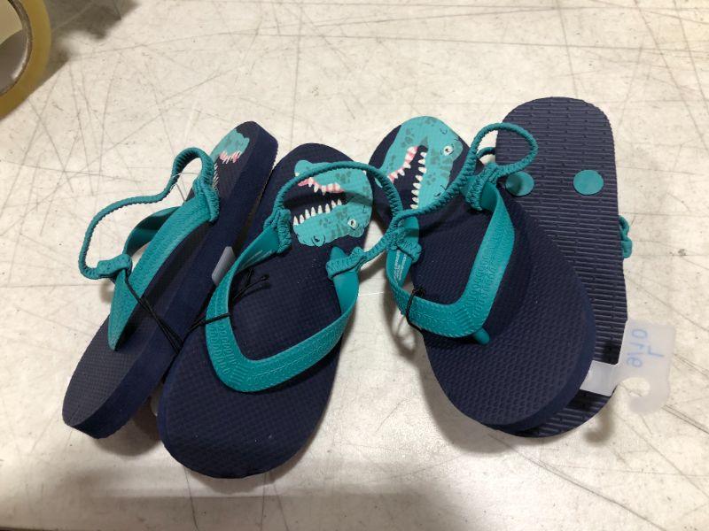 Photo 2 of Bundle of 2!! Toddler Adrian Slip-on Flip Flop Sandals - Cat & Jack Navy, Size Large (9/10)
