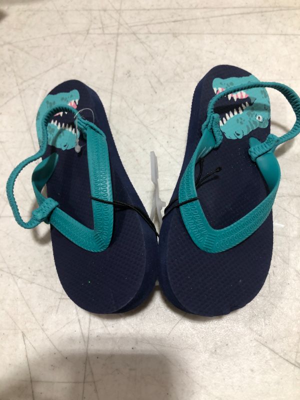 Photo 3 of Bundle of 2!! Toddler Adrian Slip-on Flip Flop Sandals - Cat & Jack Navy, Size Large (9/10)
