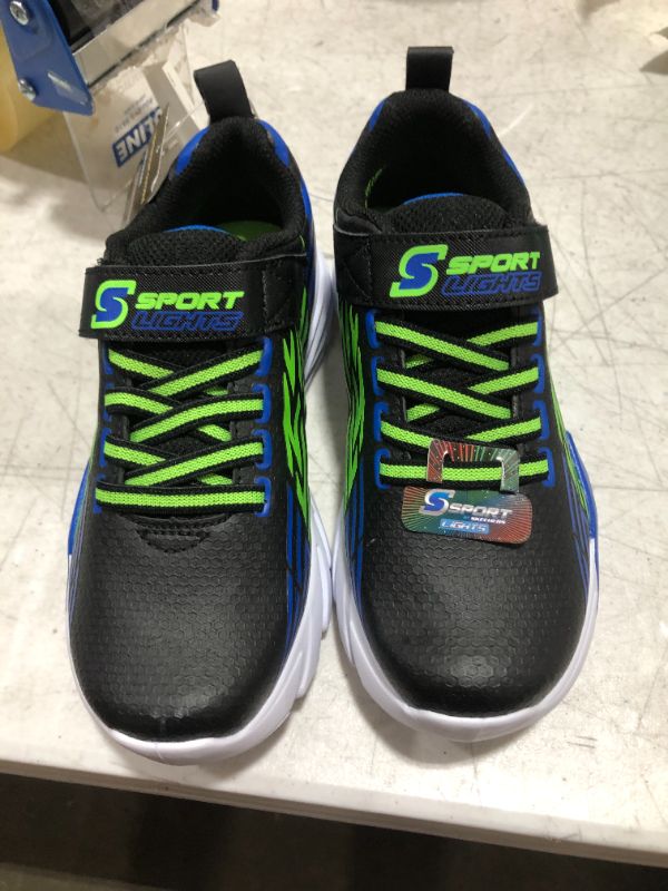 Photo 3 of Boys' S Sport by Skechers Otis Performance Sneakers - Black/Blue, Size 3

