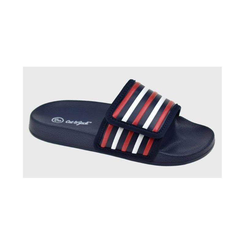 Photo 1 of Boys' Kei Slip-on Sandals - Cat & Jack™ Navy Blue, Size L (4/5)
