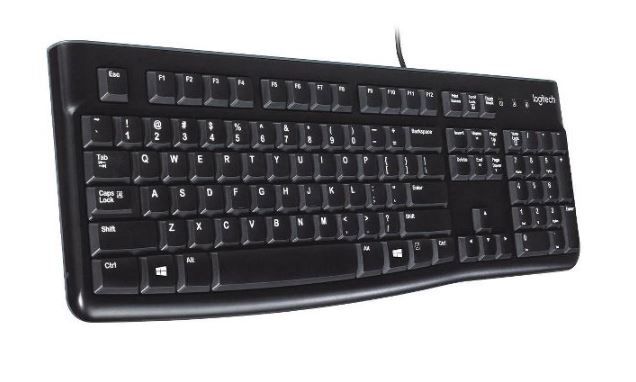 Photo 1 of Logitech K120 Ergonomic Desktop USB Keyboard - Black (920-002478)

