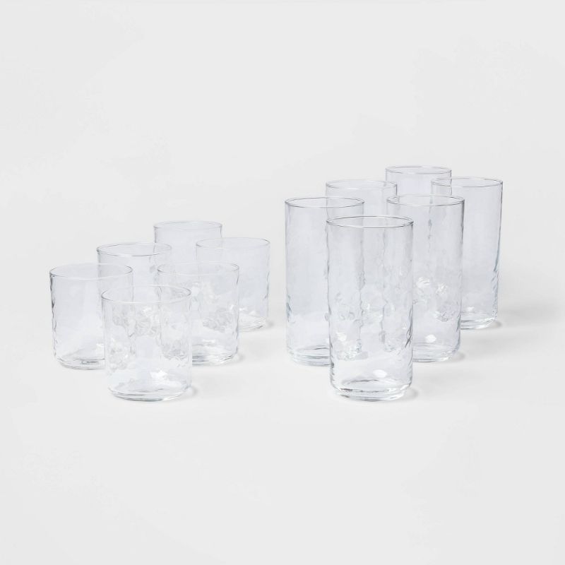 Photo 1 of 12pc Glass Torrington Highball and Double Old Fashion Glasses Set - Threshold™
