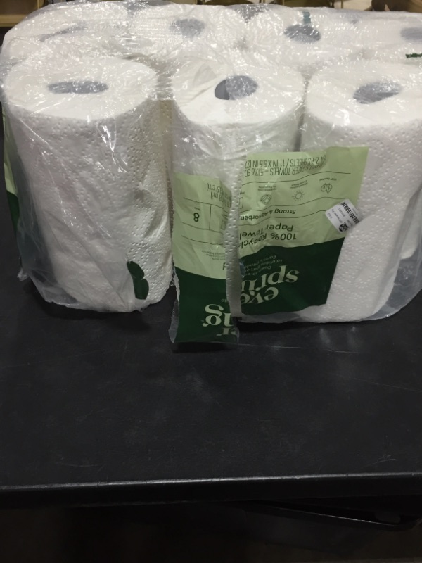 Photo 3 of 100% Recycled Paper Towels - 8 Rolls - Everspring