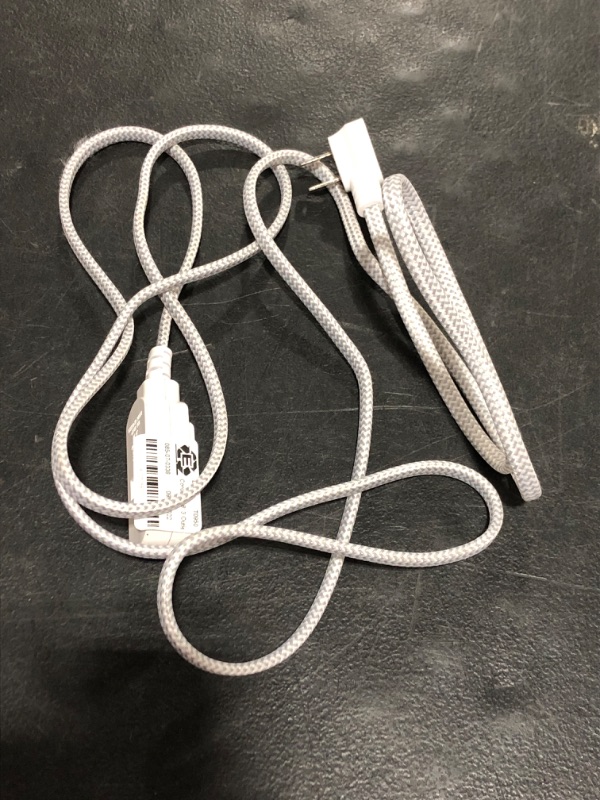 Photo 2 of Cordinate 8' 3 Outlet Polarized Extension Cord Gray/White