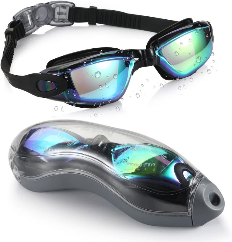 Photo 1 of Aegend Swim Goggles, Swimming Goggles No Leaking Full Protection Adult Men Women Youth 2 PAIRS 
