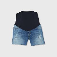 Photo 1 of BUNDLE OF 5 *SIZES VARY* Over Belly Destruction Midi Maternity Jean Shorts - Isabel Maternity by Ingrid & Isabel™ Medium Denim Wash