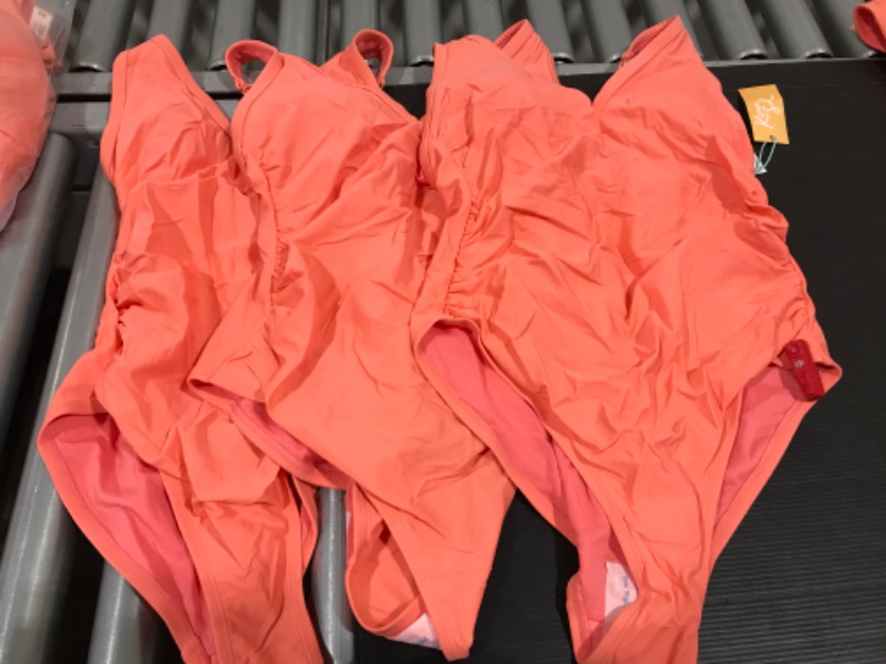 Photo 2 of BUNDLE OF 3 Peach Swimsuit One Piece - Target PLUS SIZE 14W **ALARM STILL ATTATCHED** 