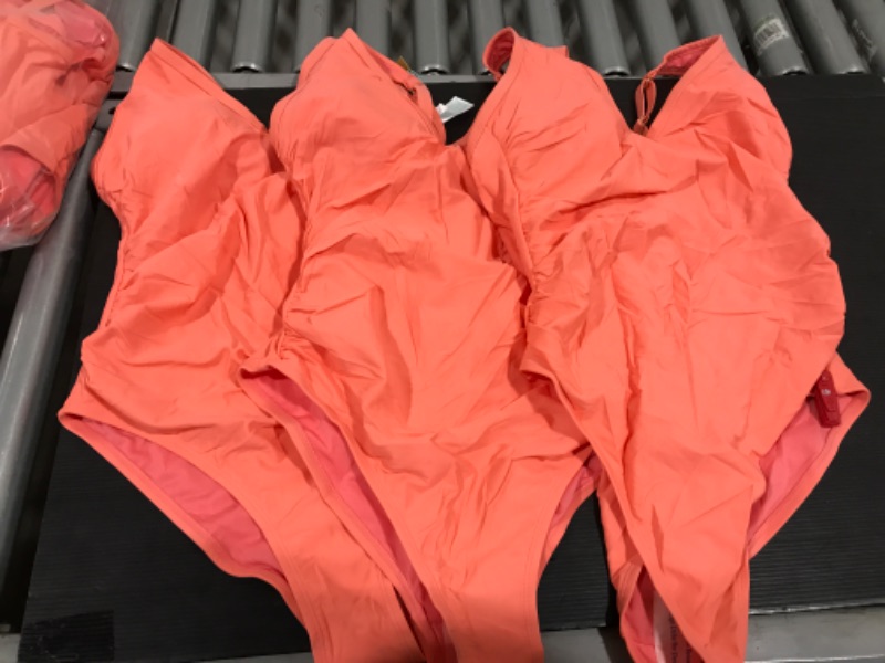 Photo 1 of BUNDLE OF 3 Peach Swimsuit One Piece - Target PLUS SIZE 18W **ALARM STILL ATTATCHED** 