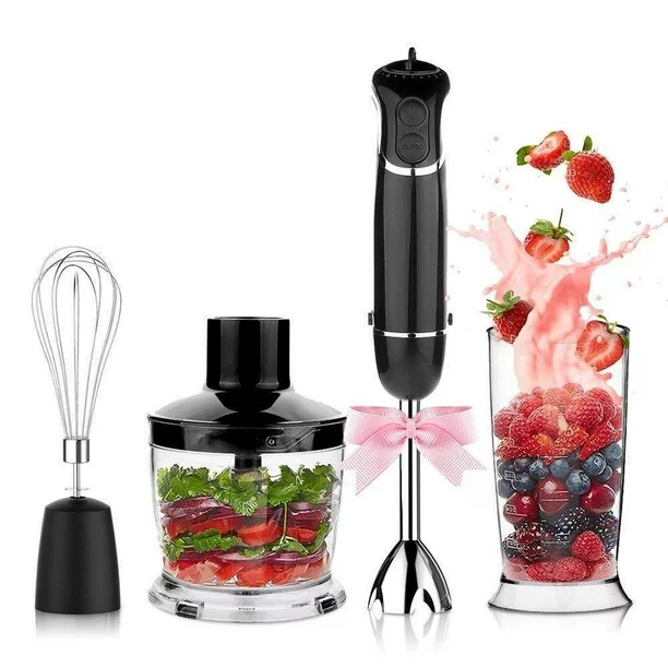 Photo 1 of 4-in-1 Immersion Hand Blender Set 12 Speed w/ Food Chopper Egg Whisk and Beaker