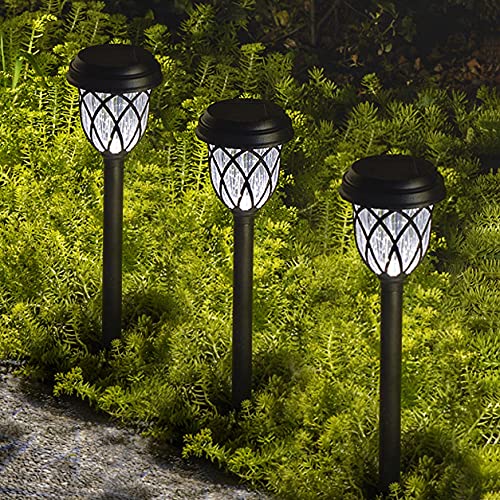 Photo 1 of 10 Pack Solar Lights Outdoor Garden Pathway Solar Powered Yard Lights for Walkway Sidewalk Driveway