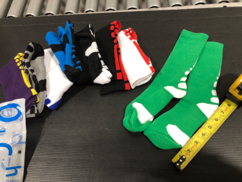 Photo 1 of 8 PACK MULTI COLOR SPORTS SOCKS *SIZE UNKNOWN* 