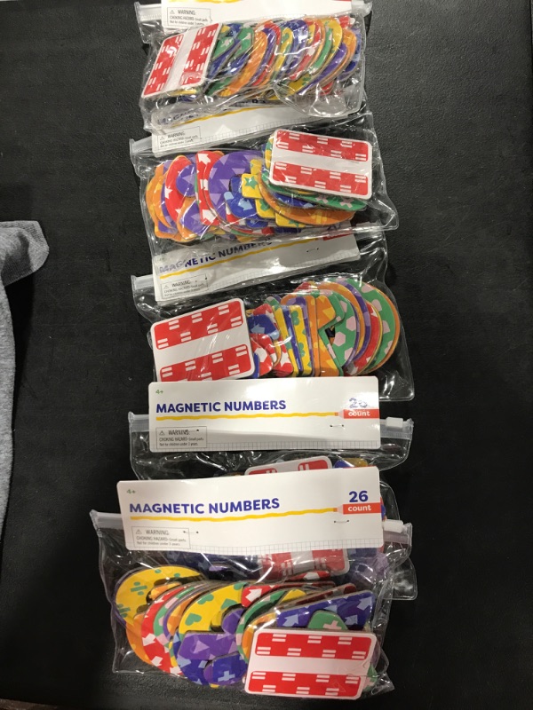 Photo 1 of 5 PACKS OF MAGNETIC NUMBERS