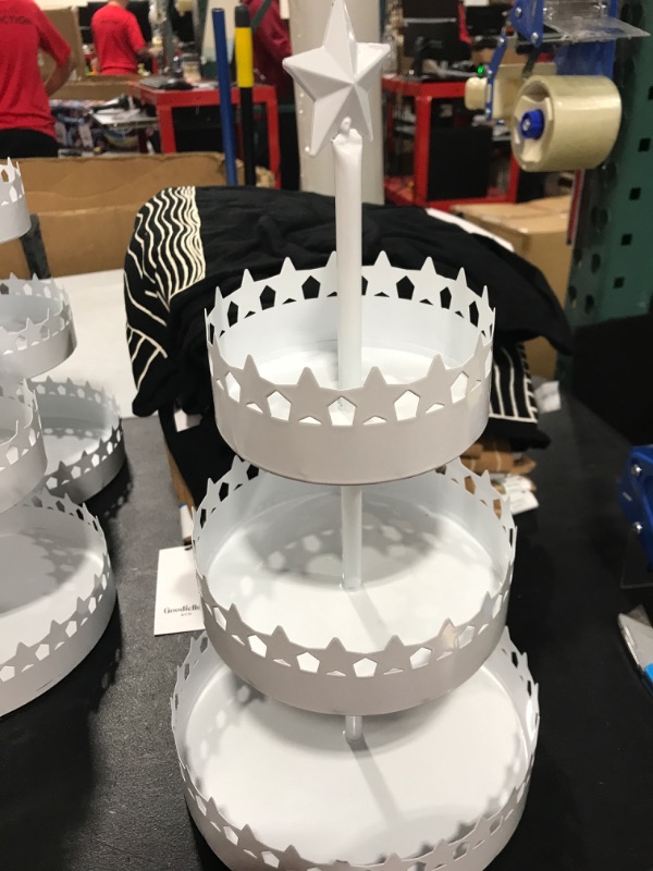 Photo 1 of 3 Tiered Star Tray White 