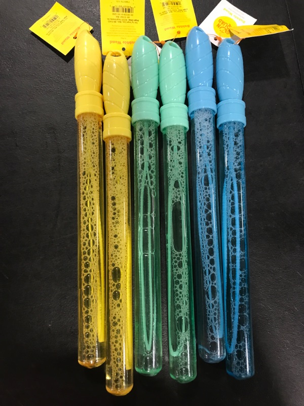 Photo 2 of 6pk 4oz Bubble Wands - Sun Squad