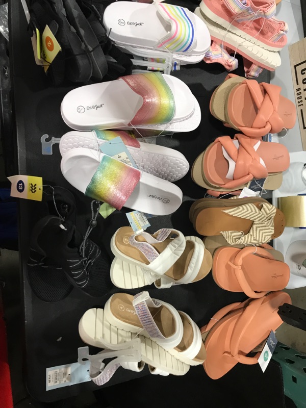 Photo 1 of 20 PAIRS OF WOMENS AND KIDS SHOES VARIOUS STYLES AND SIZES