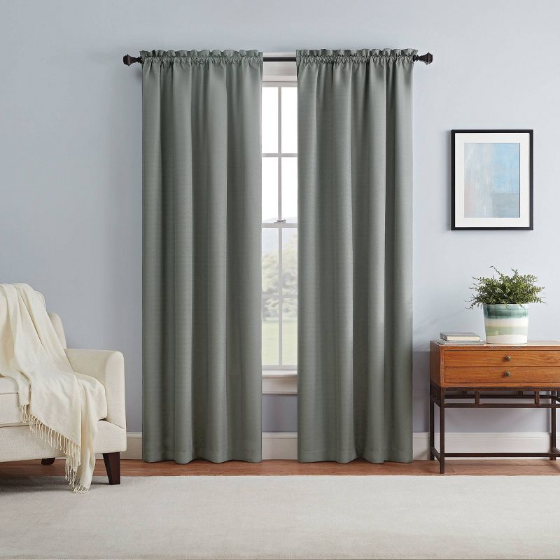 Photo 1 of 1pc Blackout Braxton Thermaback Window Curtain Panel 